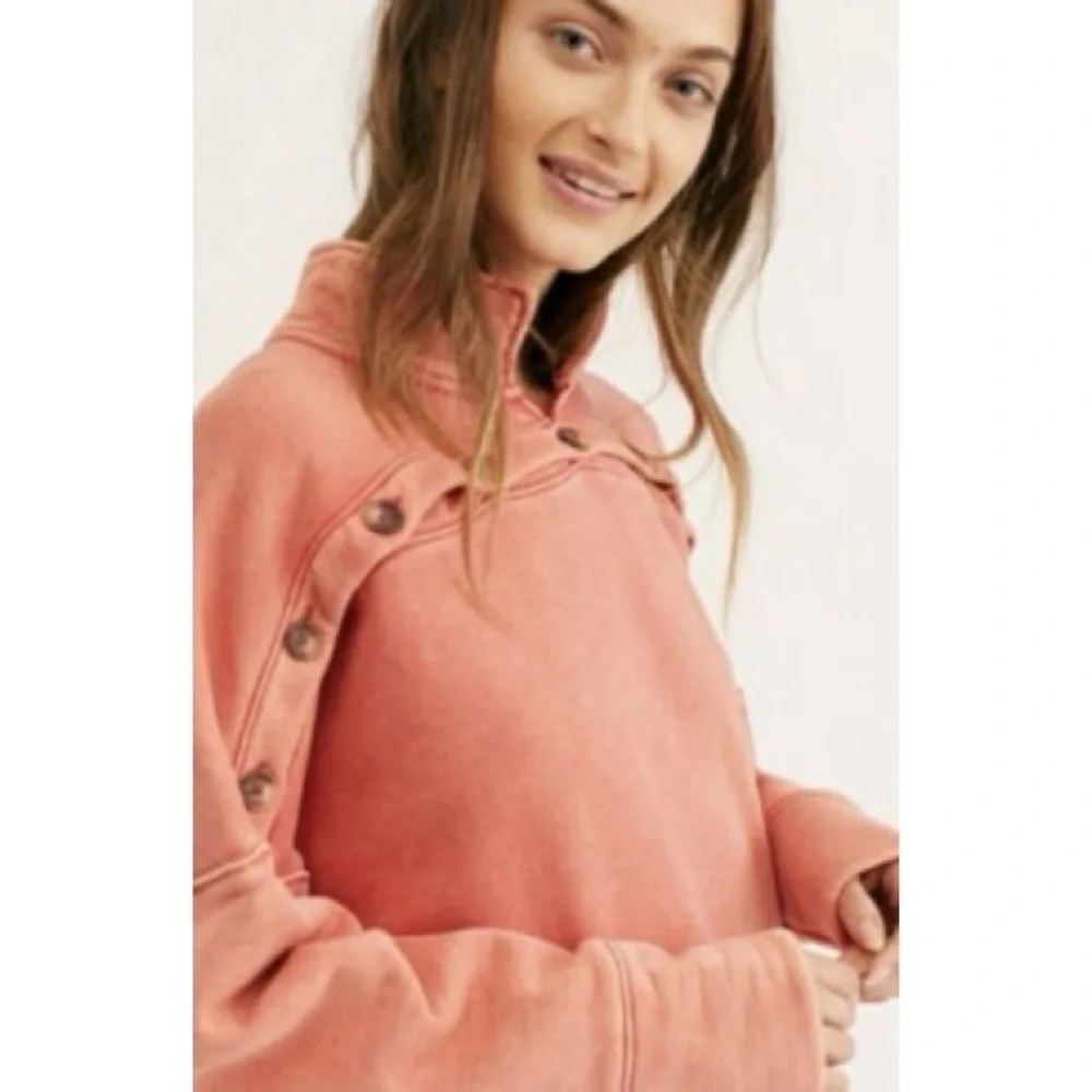 FREE PEOPLE Lou Lou Button Sweatshirt Dress - Picture 3 of 7
